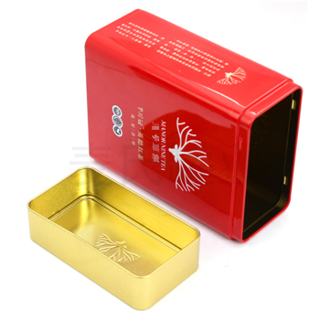 英德紅茶鐵盒，方形茶葉鐵盒包裝