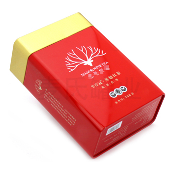 英德紅茶鐵盒，方形茶葉鐵盒包裝