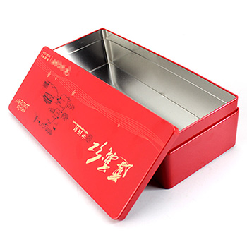 長(zhǎng)方形紅色馬口鐵盒_紅茶茶葉空鐵盒包裝定制工廠(chǎng)